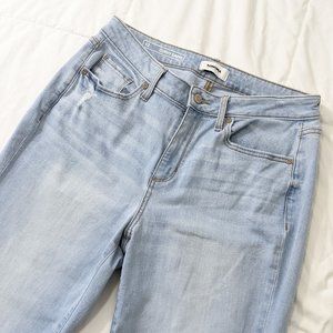 capri jeans, curvy fit high waisted light wash 12